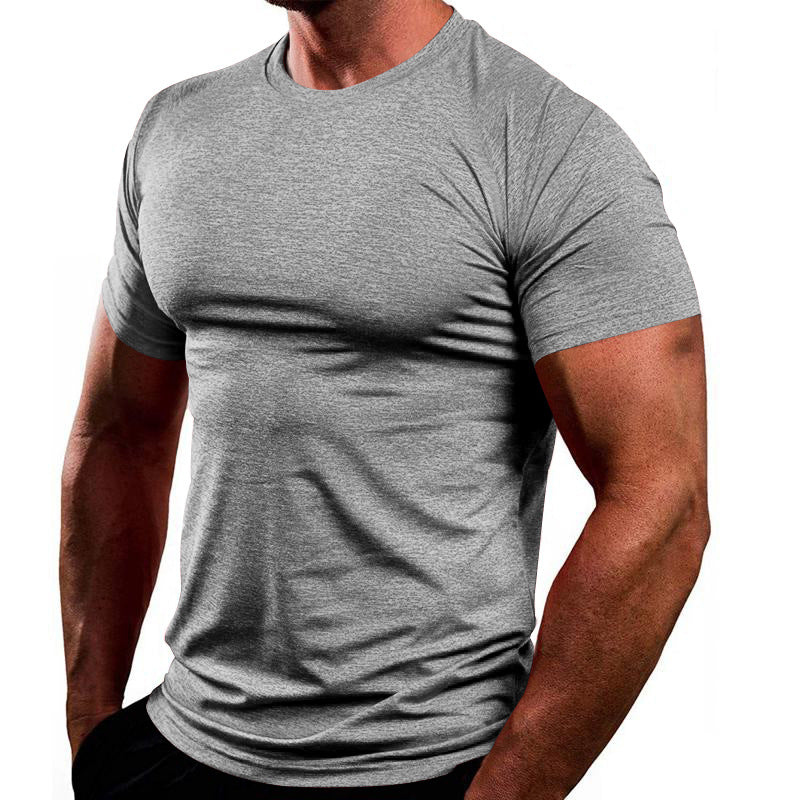 Herren Sportliches Basic T-Shirt aus atmungsaktiver Baumwolle EB