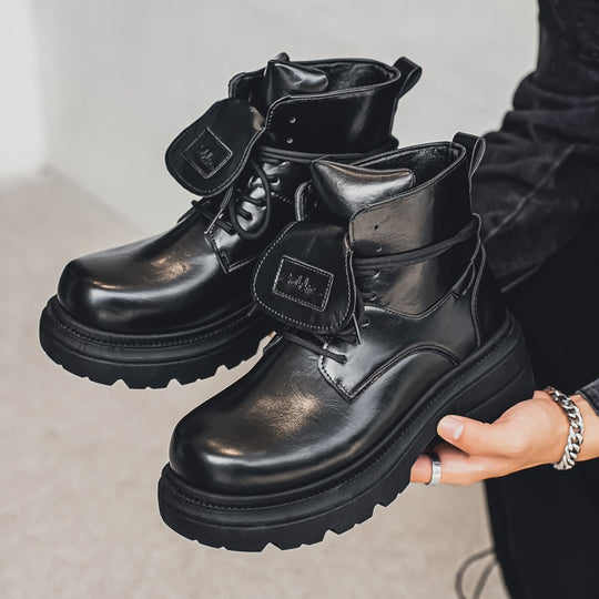 Damen Robuste und stylische Schnürstiefel mit modischem Design EB