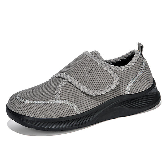 Damen Bequeme Slip-On Sneakers mit elastischem Klettverschluss EB