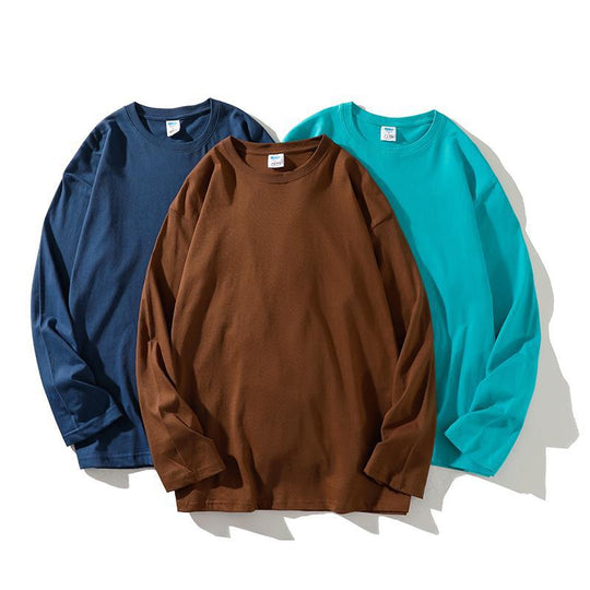 Damen vielseitiges Langarm-T-Shirt aus hochwertiger Baumwolle EB