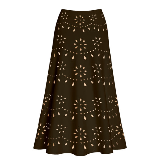Damen Badeanzug und Rock-Set mit floralem Cut-Out Design EB