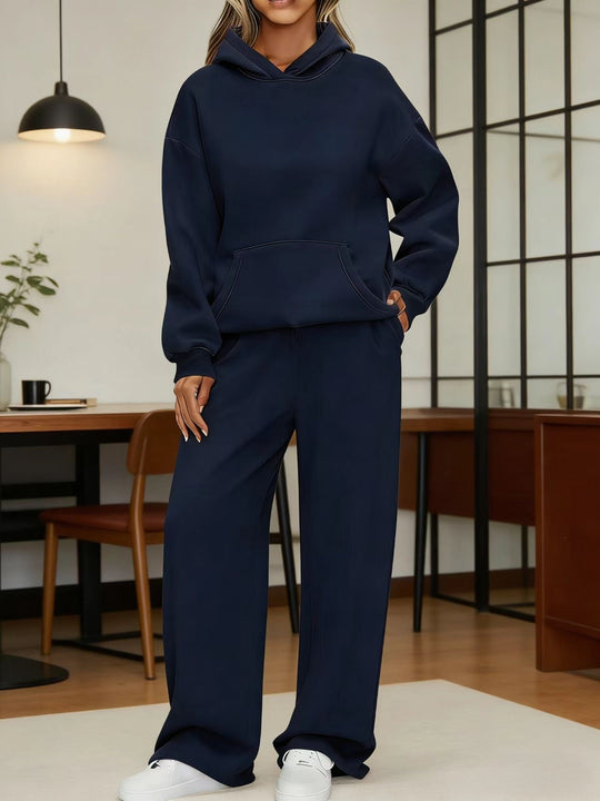 Damen nan kuscheliges Oversize Hoodie und weite Jogginghose Set EB