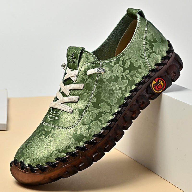 Damen Bequeme und modische Sneaker mit Blumenmuster EB