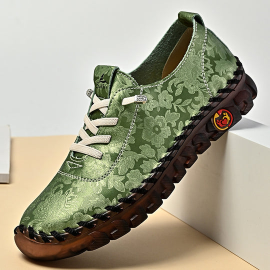 Damen Bequeme und modische Sneaker mit Blumenmuster EB