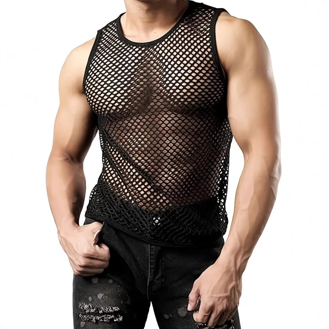 Herren Netz-Tanktop mit atmungsaktivem Design und elastischem Schnitt EB