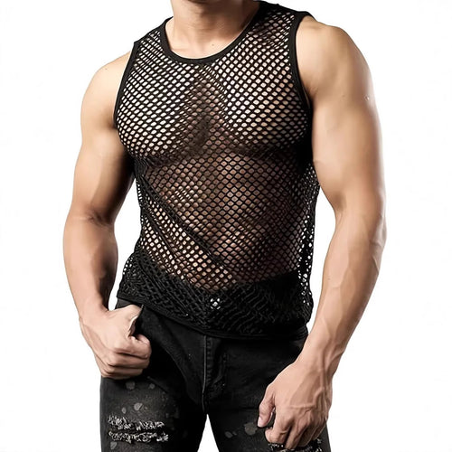 Herren Netz-Tanktop mit atmungsaktivem Design und elastischem Schnitt EB