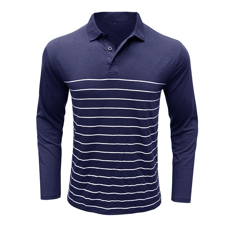 EB | Pique Pullover Slim Passform Baumwollstrick Elegantes Streifenmuster