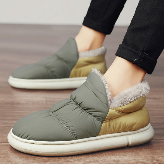 Damen Warmgefütterte Slipper mit rutschfester Sohle EB