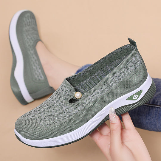 Damen Komfortable Strick-Sneaker mit rutschfester Sohle EB