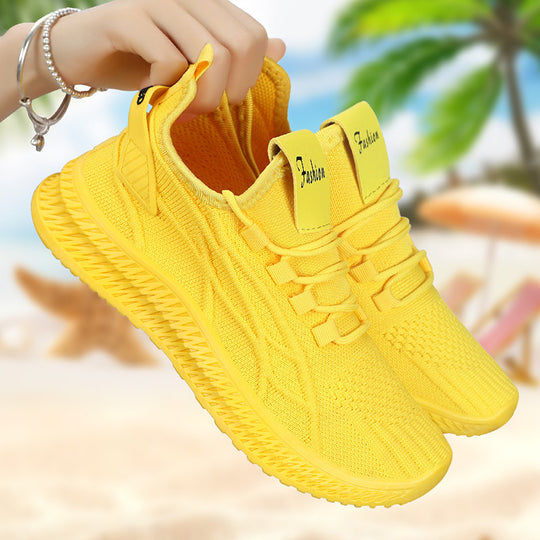 Damen Sportliche Elastische Sneakers mit atmungsaktivem Obermaterial EB