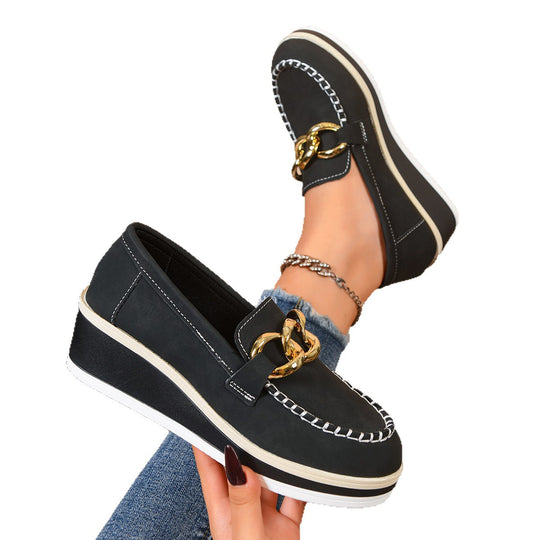 Damen Komfortable Slipper mit Plateausohle EB