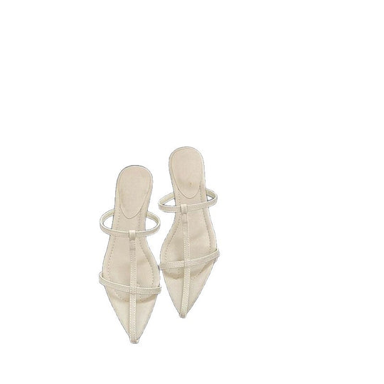 Damen elegante Zehentrenner mit schmalen Riemchen EB