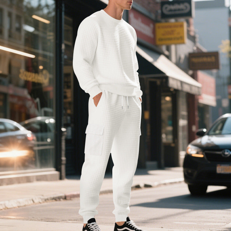Herren lässiges Sweatshirt und Cargohose Set EB