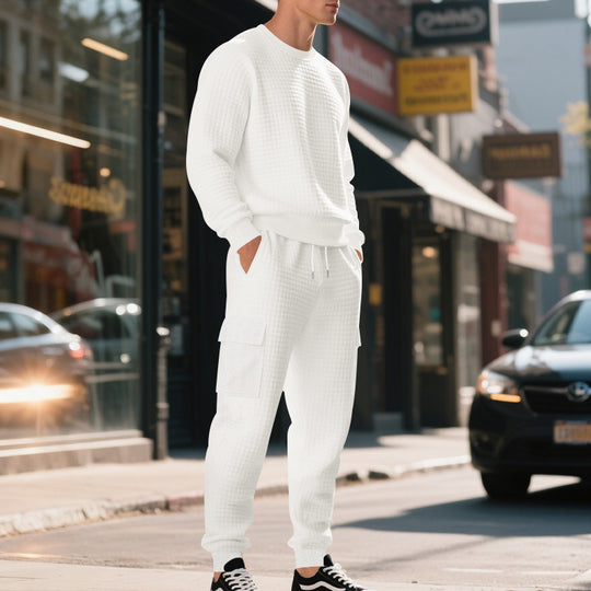 Herren lässiges Sweatshirt und Cargohose Set EB