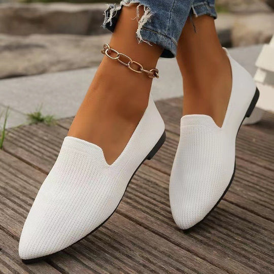 Damen atmungsaktive Slip-On Loafer aus flexiblem Netzmaterial EB