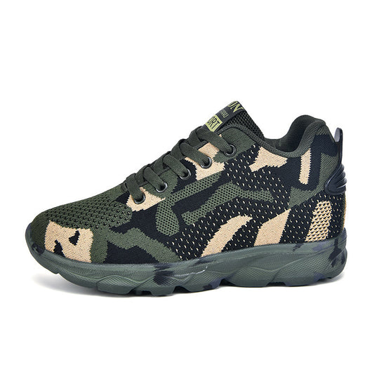 Damen Sportliche Sneaker mit Camouflage-Design und atmungsaktiver Obermaterialstruktur EB