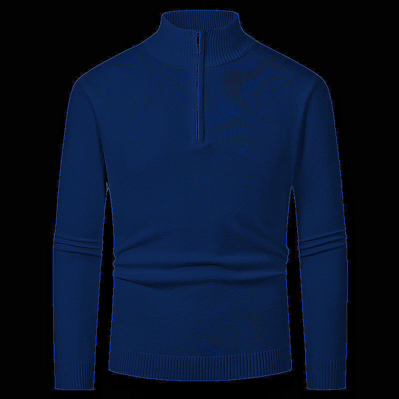 Herren Pullover mit hohem Kragen und Reißverschluss EB