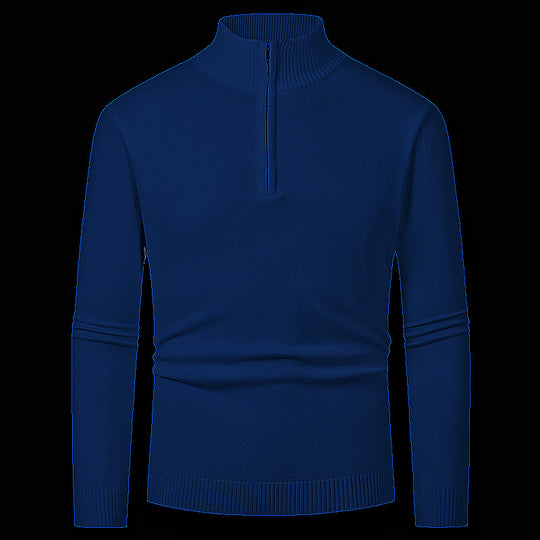 Herren Pullover mit hohem Kragen und Reißverschluss EB