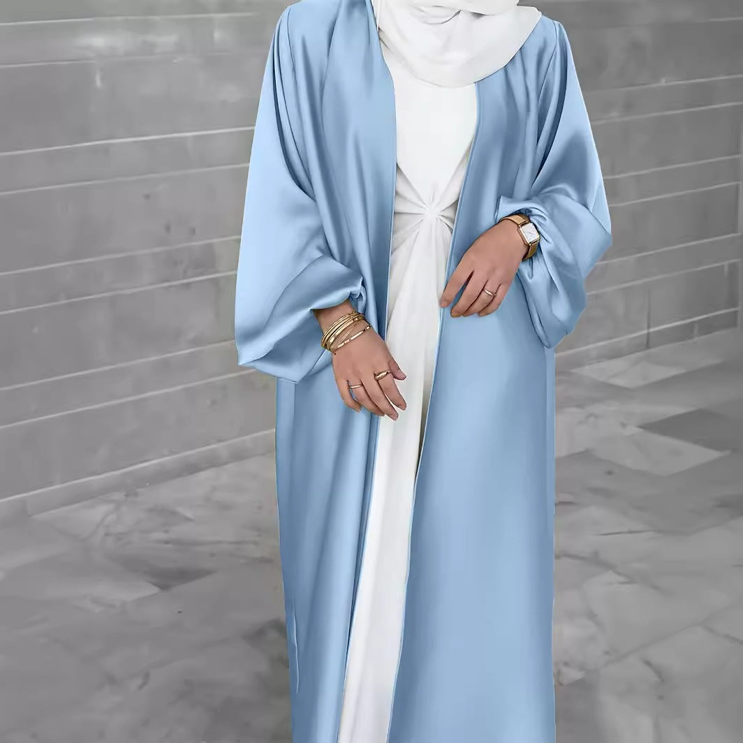 Damen eleganter Longcardigan aus fließendem Material mit weitem Schnitt EB