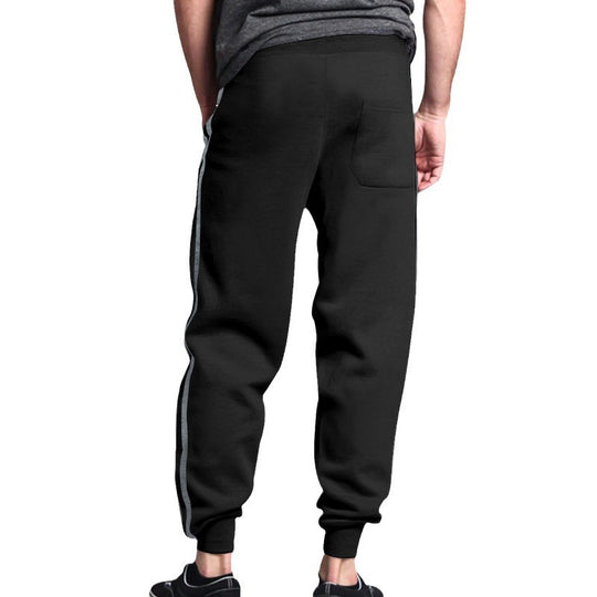 Herren Relaxed-Fit Jogginghose mit seitlichem Kontraststreifen, Elastikbund & Kordelzug EB