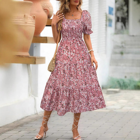 Damen Maxikleid mit Blumenmuster EB