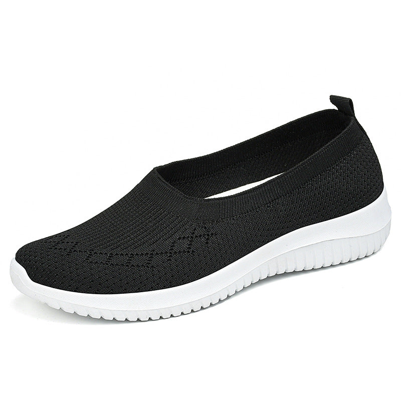 Damen bequeme und elastische Slip-On Sneakers EB