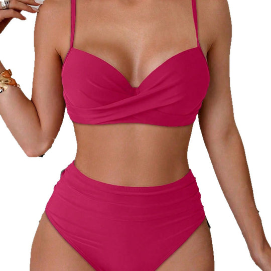 Damen Bikini-Set mit gepolstertem Oberteil und dekorativem Stern-Detail EB