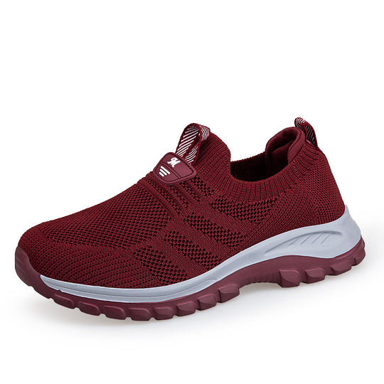 Damen Sportschuhe mit atmungsaktiver Strickoberfläche und rutschfester Sohle EB