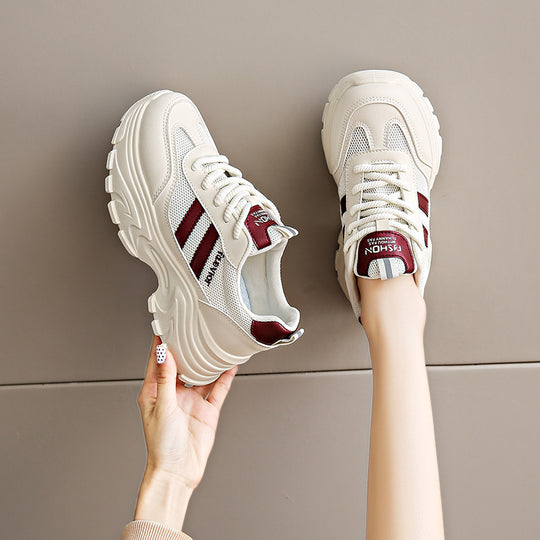 Damen Sportliche Lauf sneakers mit gepolsterter Sohle und atmungsaktivem Obermaterial EB