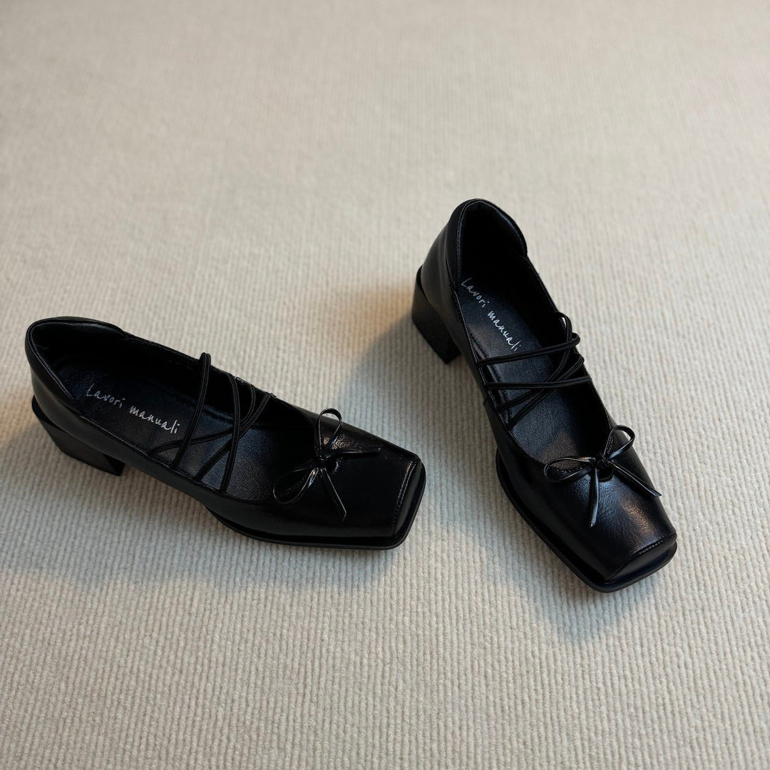 Damen Ballerinas mit dekorativen Schleifen und hochwertiger Metallic-Oberfläche EB
