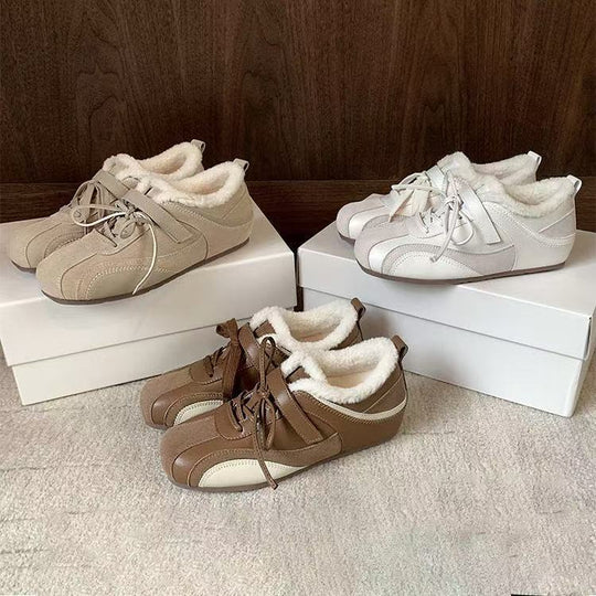 Damen Schnür-Sneaker mit kuscheligem Innenfutter und sportlichem Design EB