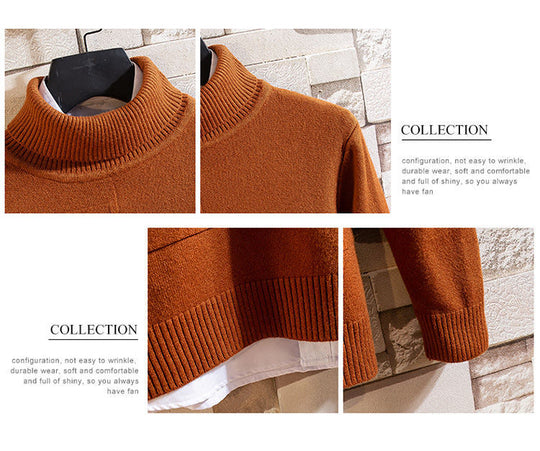 Damen Pullover mit hohem Kragen und Taschen EB