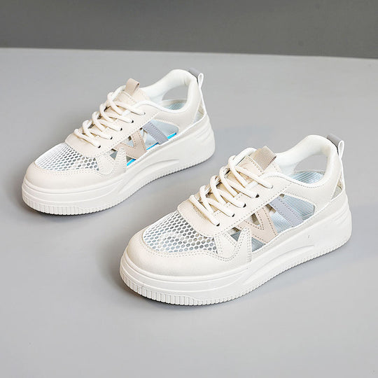Damen modische Sneaker mit atmungsaktiver Mesh-Oberfläche und dämpfendem Sohlenprofil EB