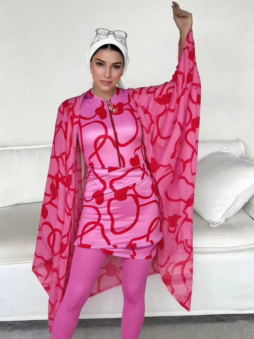 Damen modischer Bademantel mit weitem Cut EB