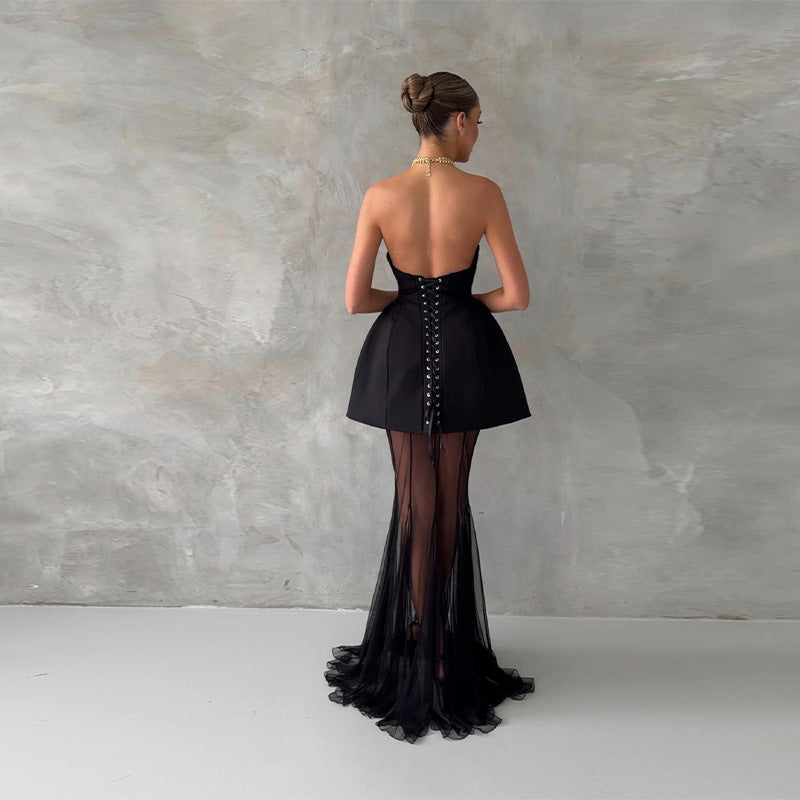 Damen Cocktailkleid mit schmaler Silhouette und ausgestelltem Rock EB