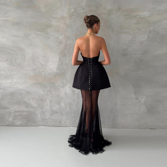 Damen Cocktailkleid mit schmaler Silhouette und ausgestelltem Rock EB