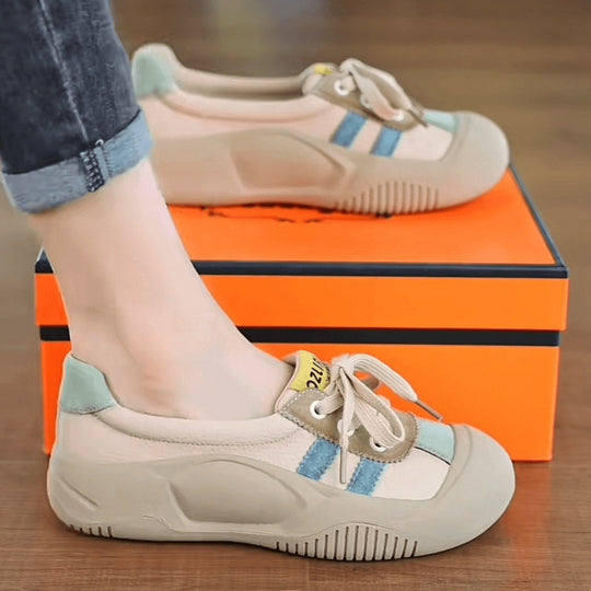 Damen Sportliche Sneaker mit modischem Schnür-Design EB