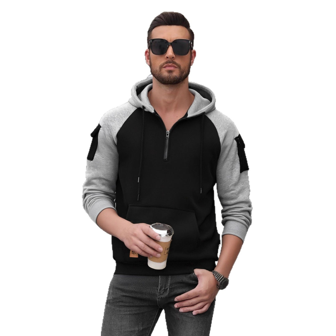 Herren Modischer Kapuzenpullover mit praktischen Reißverschluss-Details und sportlichem Schnitt EB
