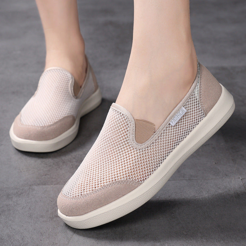 Damen Atmungsaktive Slip-On Schuhe aus Netzmaterial EB