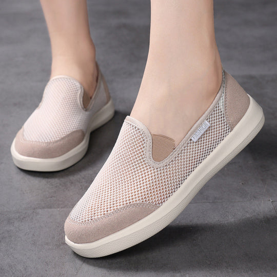Damen Atmungsaktive Slip-On Schuhe aus Netzmaterial EB