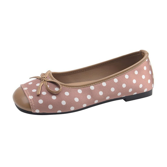 Damen Ballerinas mit verspieltem Punktedesign und zierlichem Schleifenakzent EB