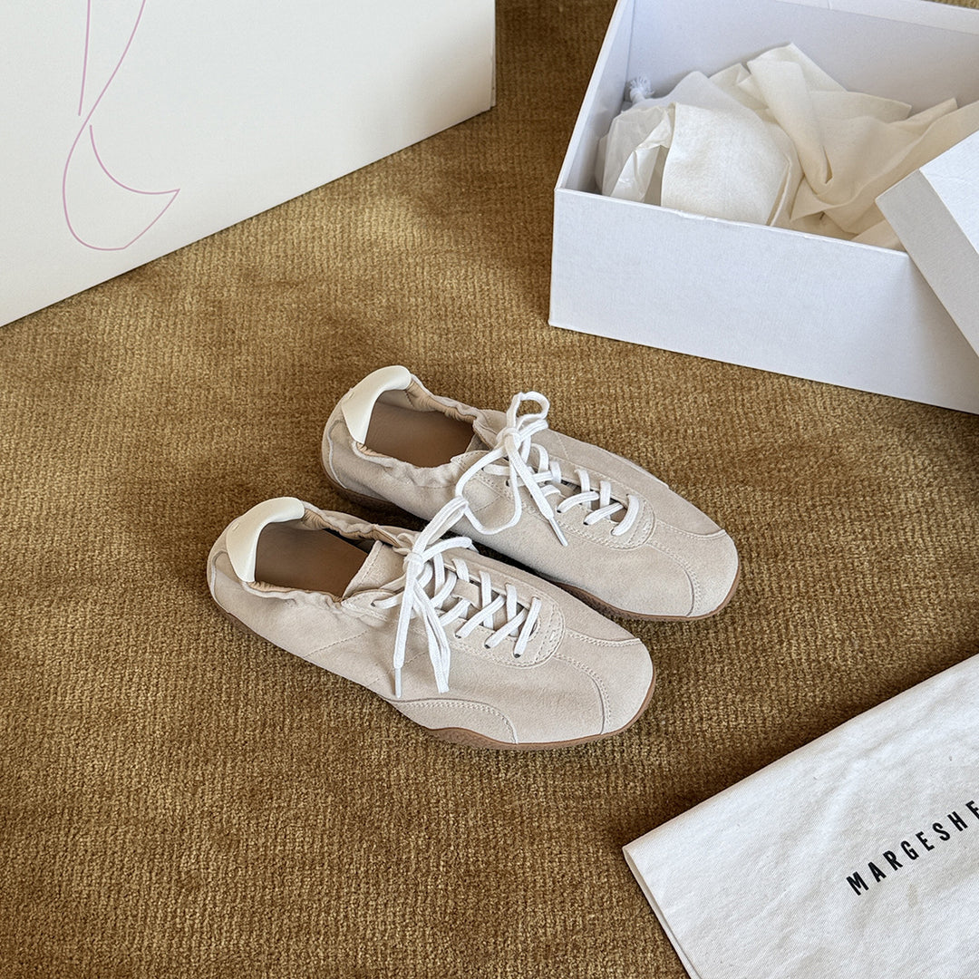 Damen Bequeme Sneakers aus hochwertigem Wildleder mit atmungsaktiver Innensohle EB