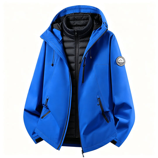 Damen kombinierbare Softshell Outdoorjacke mit abnehmbarer Steppinnenjacke EB