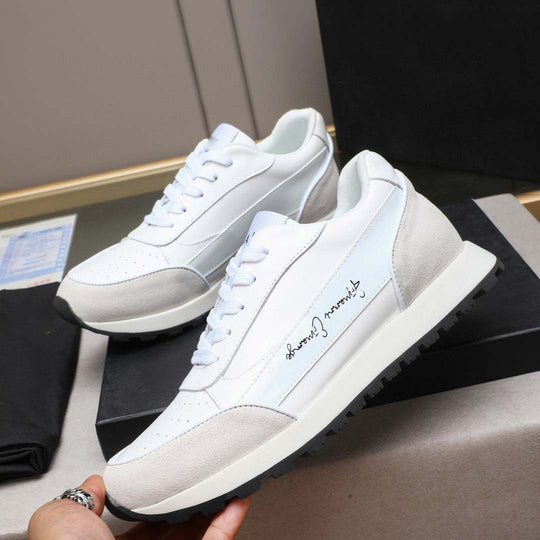 Damen Sportliche Sneakers mit hochwertiger Leder-Oberfläche und rutschfester Sohle EB