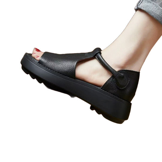 Damen Offene Sandalen mit verstellbarem Riemen und komfortabler Sohle EB