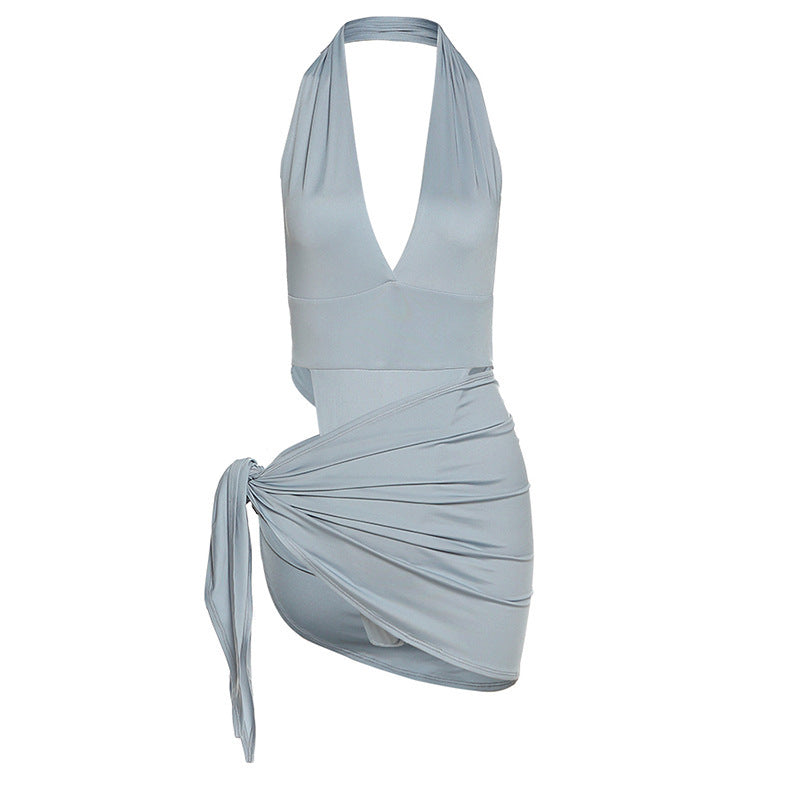 Damen Badeanzug mit tiefem V-Ausschnitt und trendigem Cut-Out EB