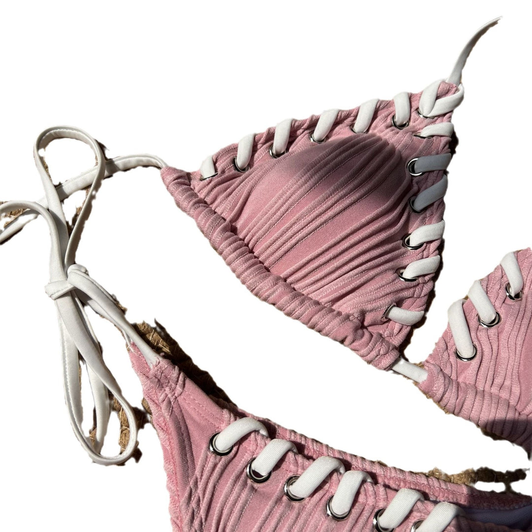 Damen Triangel-Bikini mit raffinierten Schnürdetails EB