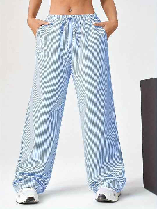 Damen weite Sommerhose mit seitlichen Taschen EB