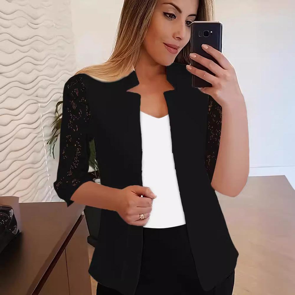 Damen Elegante Blazerjacke mit Spitze EB