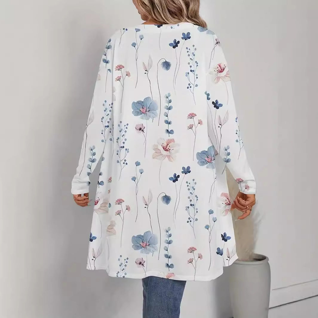 Damen Florale Kimono-Jacke EB